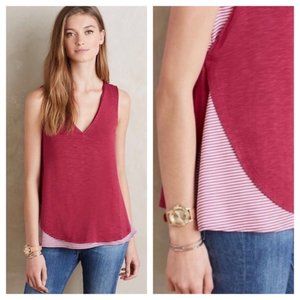 Anthro Deletta Red Weekdays Layered Tank Top